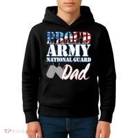 Proud Army National Guard Dad Fathers Day Kids Hoodie thumb 4