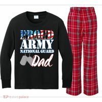 Proud Army National Guard Dad Fathers Day Kids Long Sleeve Plaid Pajama Set thumb 0
