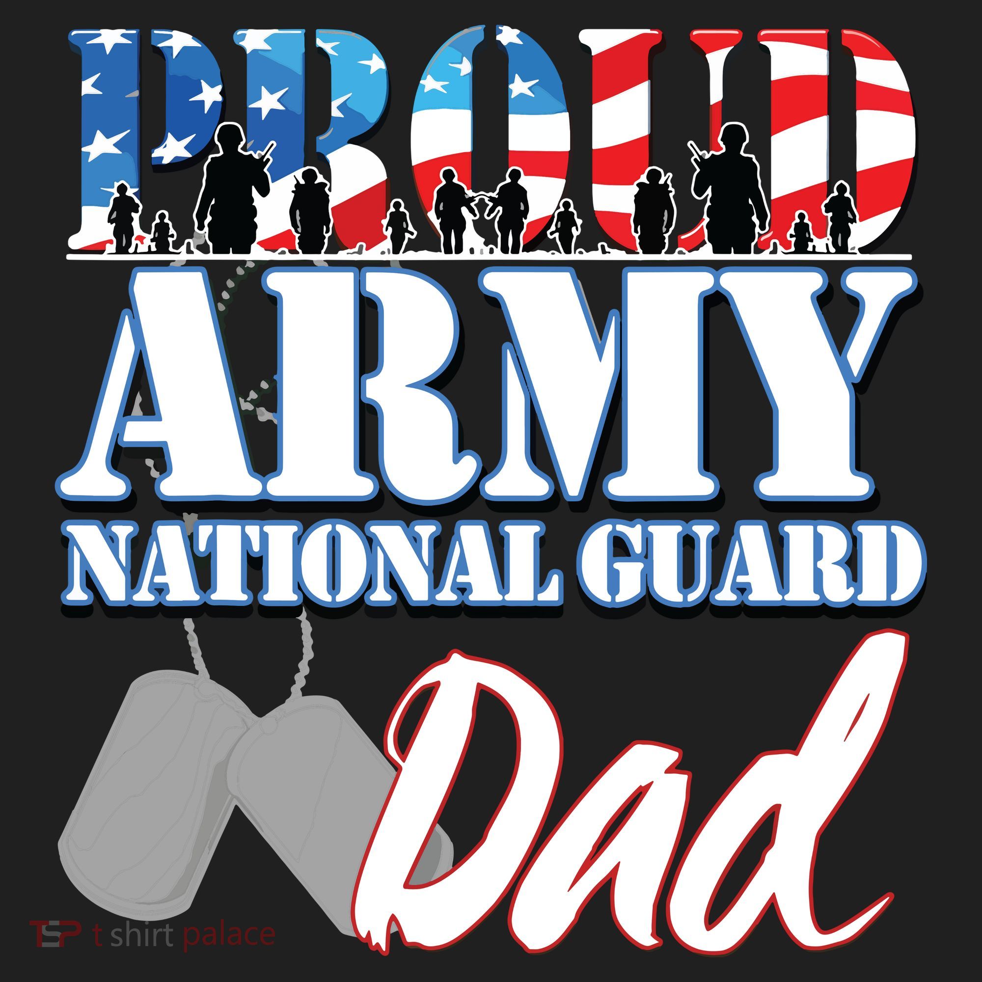 Proud Army National Guard Dad Fathers Day Kids Long Sleeve Plaid Pajama Set