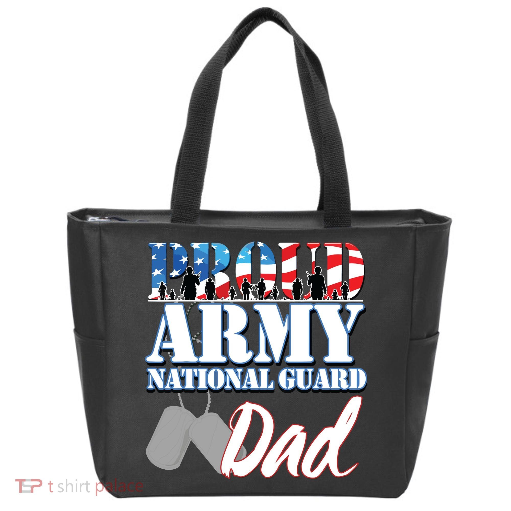 Proud Army National Guard Dad Fathers Day Tote Bag