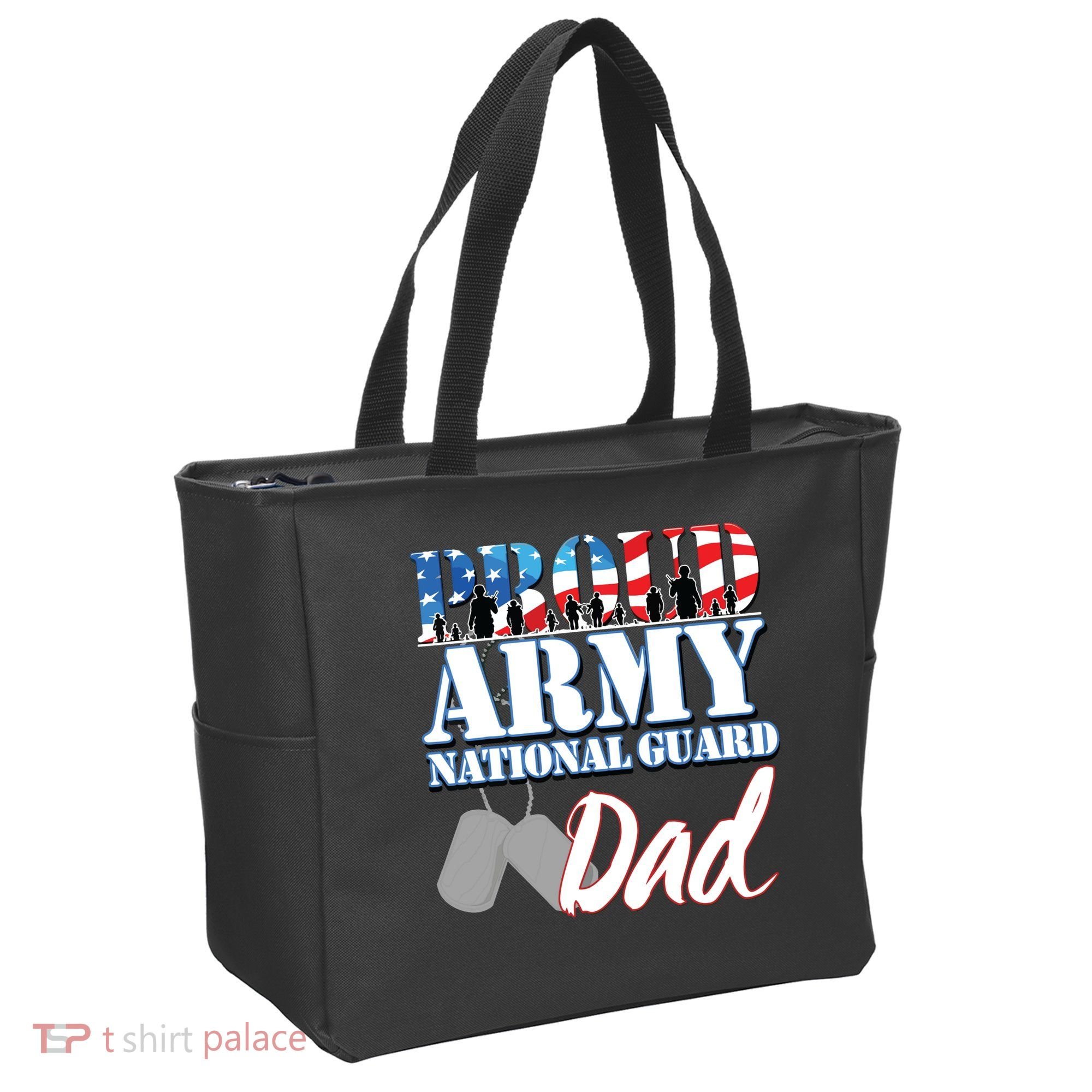 Proud Army National Guard Dad Fathers Day Tote Bag