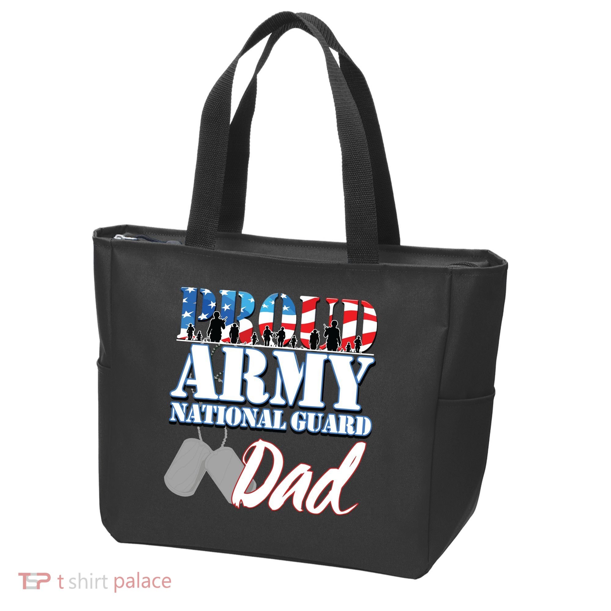 Proud Army National Guard Dad Fathers Day Tote Bag