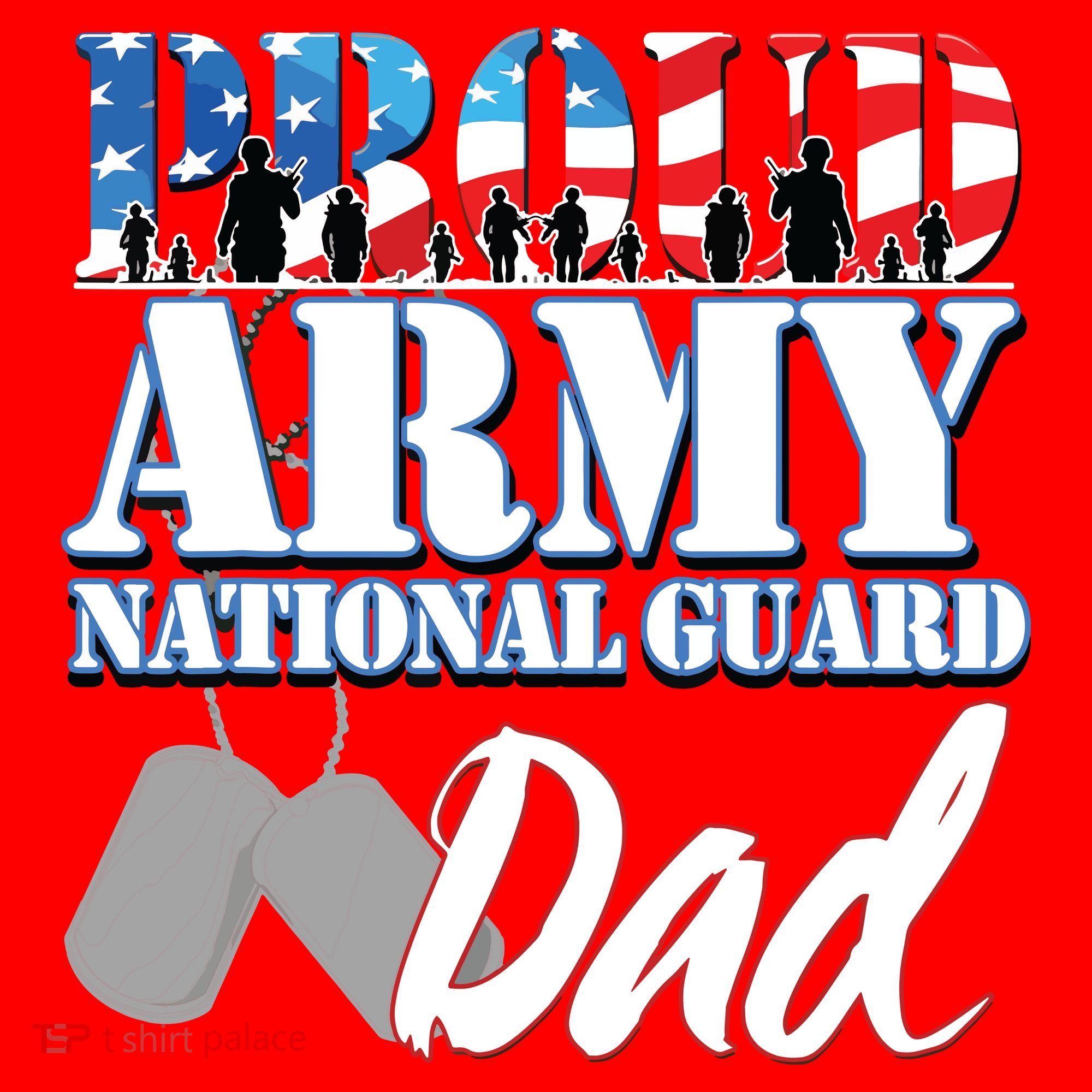 Proud Army National Guard Dad Fathers Day Santa Hat
