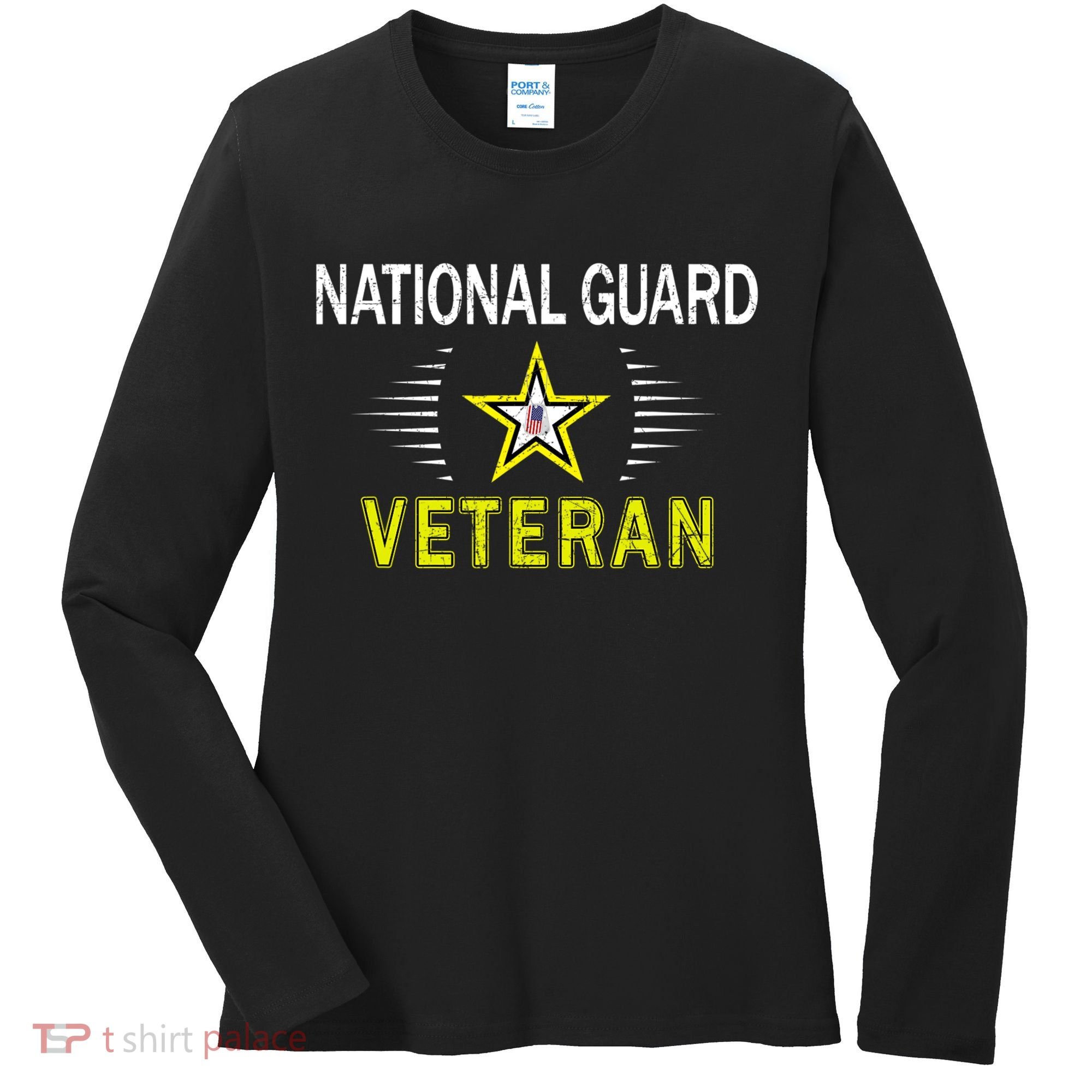 Proud Army National Guard Dad Veterans Day Gift Women's Long Sleeve Shirt