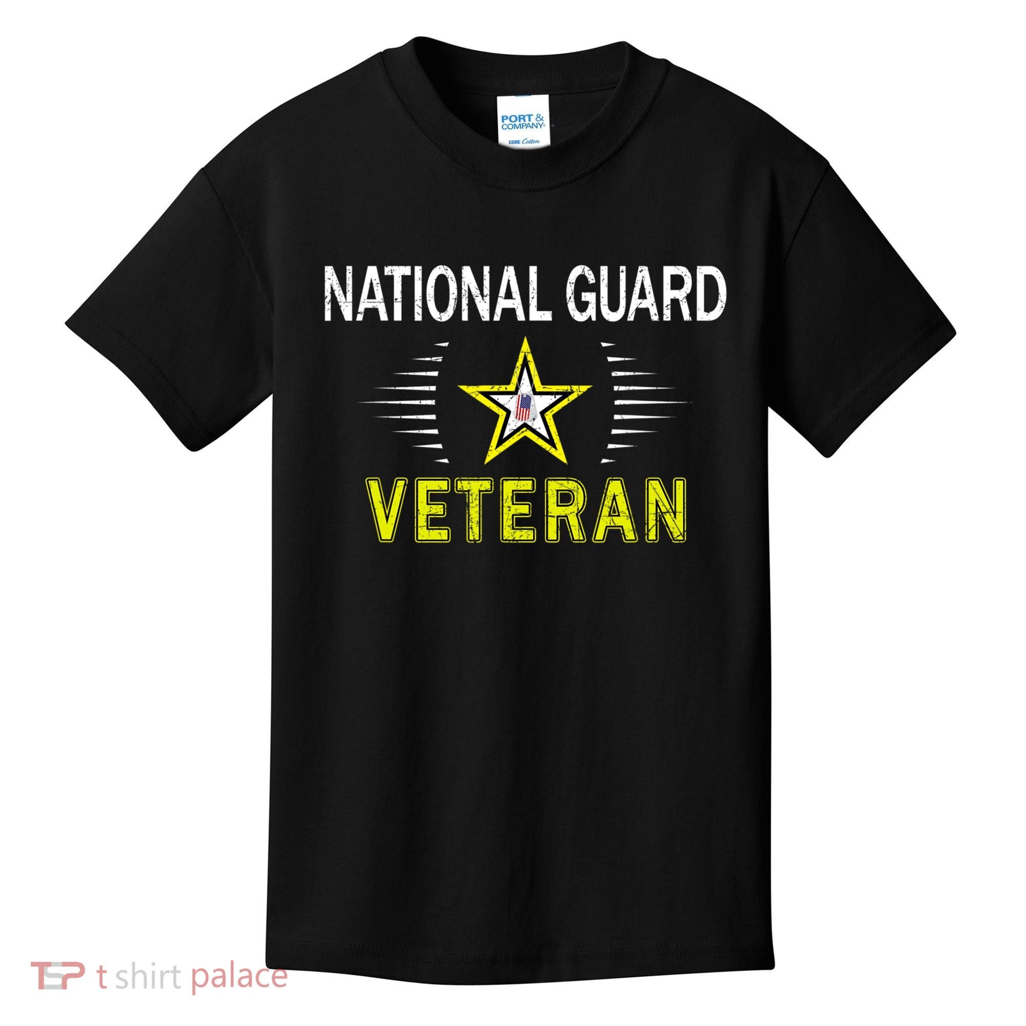 Proud Army National Guard Dad Veterans Day Gift Kids T-Shirt