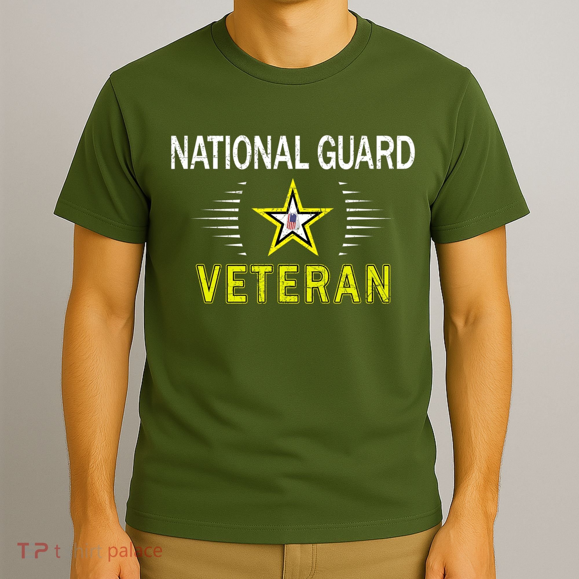 Proud Army National Guard Dad Veterans Day Gift T-Shirt