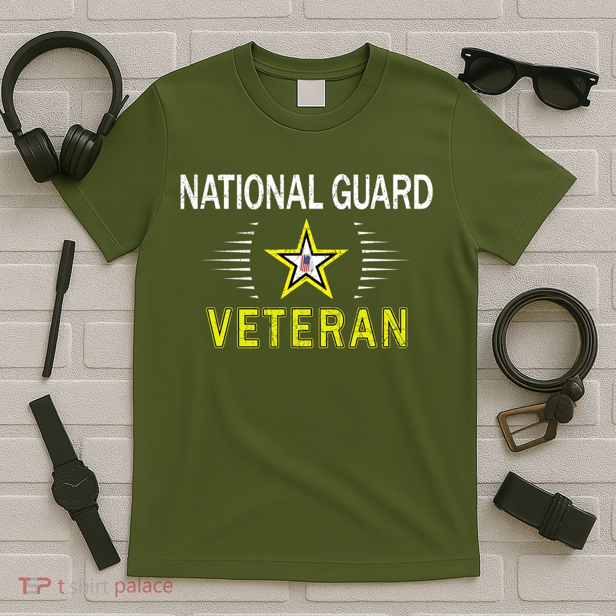 Proud Army National Guard Dad Veterans Day Gift T-Shirt