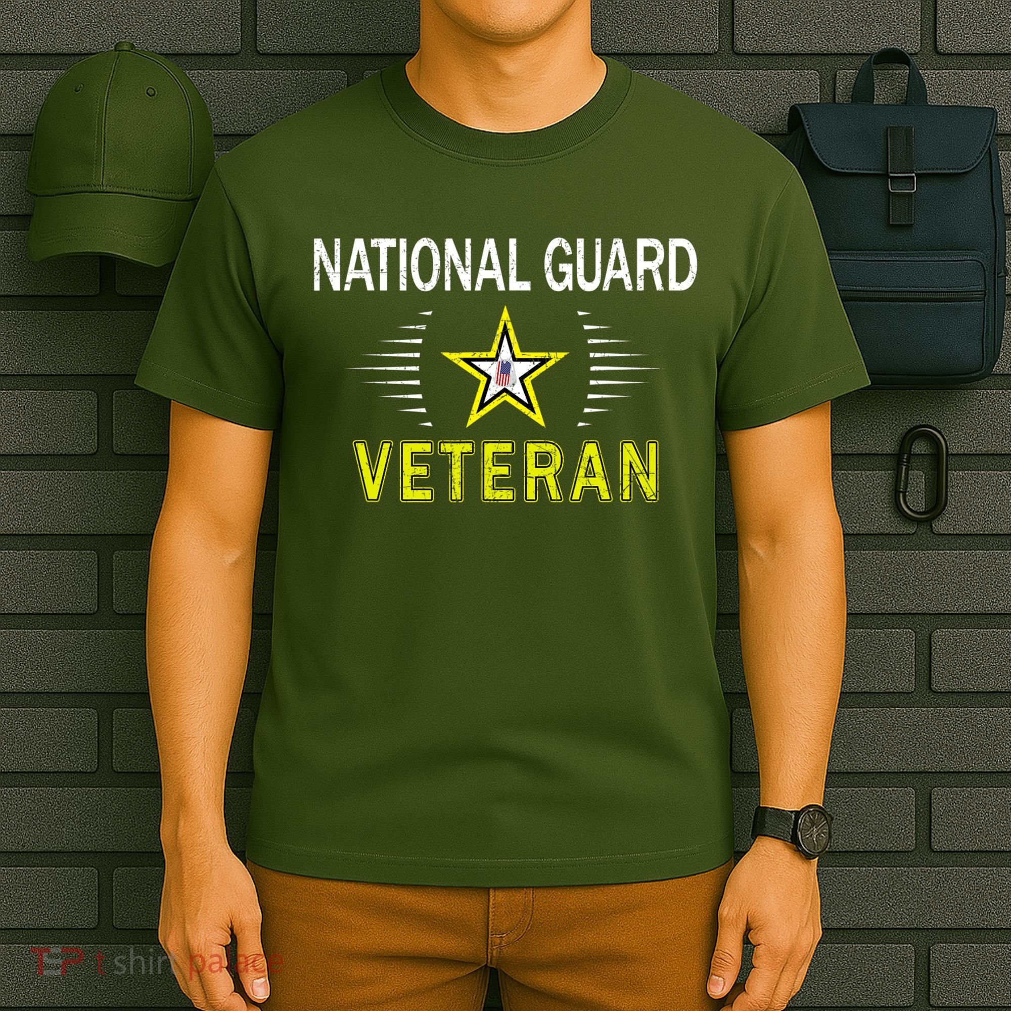 Proud Army National Guard Dad Veterans Day Gift T-Shirt
