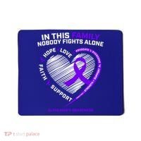 Purple Alzheimers Nobody Fights Alone Alzheimers Awareness Gift Mousepad thumb 0