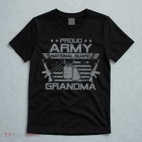 Proud Army National Guard Grandma With American Flag T-Shirt thumb 5