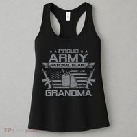 Proud Army National Guard Grandma With American Flag Women's Tank Top thumb 3