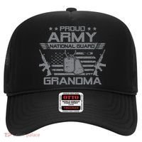 Proud Army National Guard Grandma With American Flag Hat thumb 0