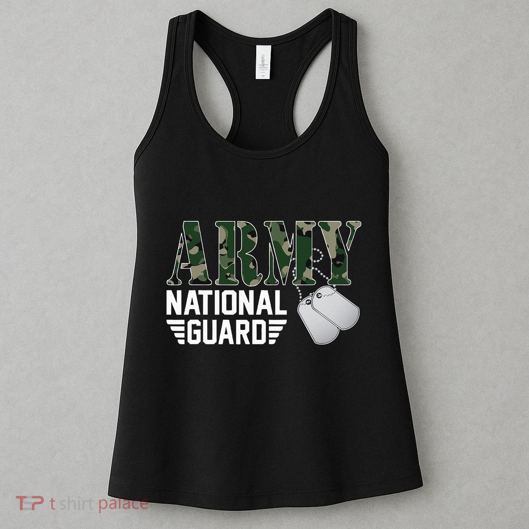 Proud Army National Guard Military Family Veteran Army Women's Tank Top