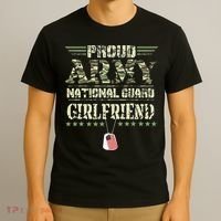 Proud Army National Guard Girlfriend USA Military Veteran T-Shirt thumb 3