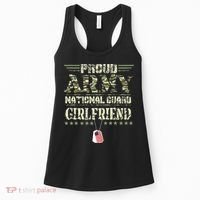 Proud Army National Guard Girlfriend USA Military Veteran Women's Tank Top thumb 0