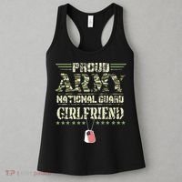 Proud Army National Guard Girlfriend USA Military Veteran Women's Tank Top thumb 3