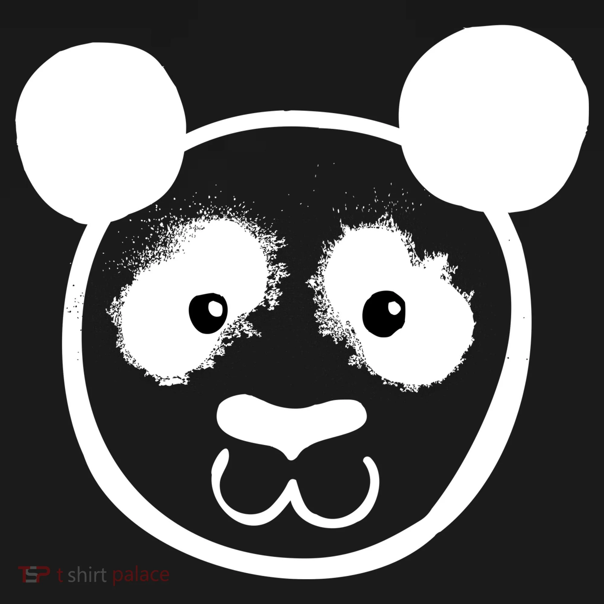 Panda Bear Face Silhouette  Doggie Tank