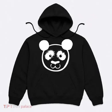 Panda Bear Face Silhouette  Hoodie