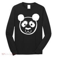 Panda Bear Face Silhouette  Long Sleeve Shirt thumb 0