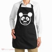 Panda Bear Face Silhouette  Apron thumb 2