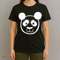 Panda Bear Face Silhouette  T-Shirt thumb 4