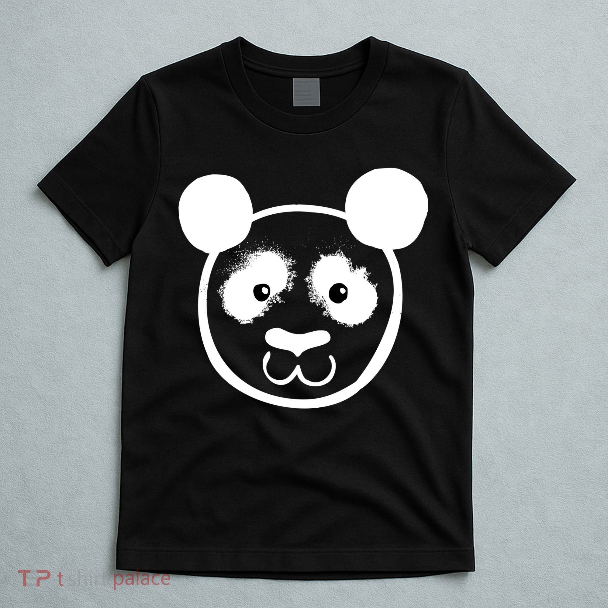 Panda Bear Face Silhouette  T-Shirt