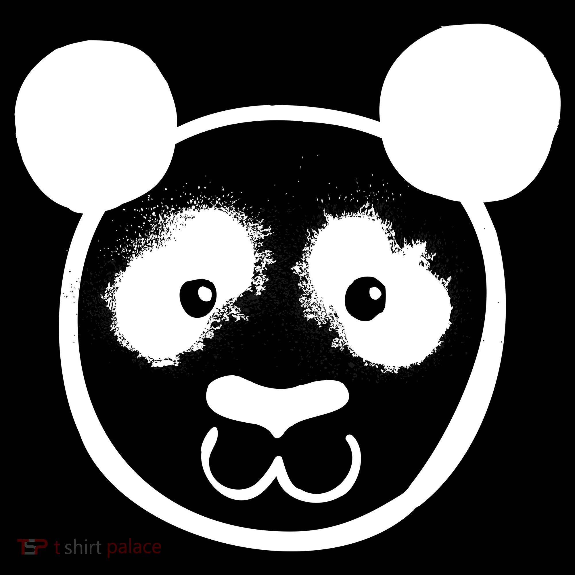 Panda Bear Face Silhouette  T-Shirt