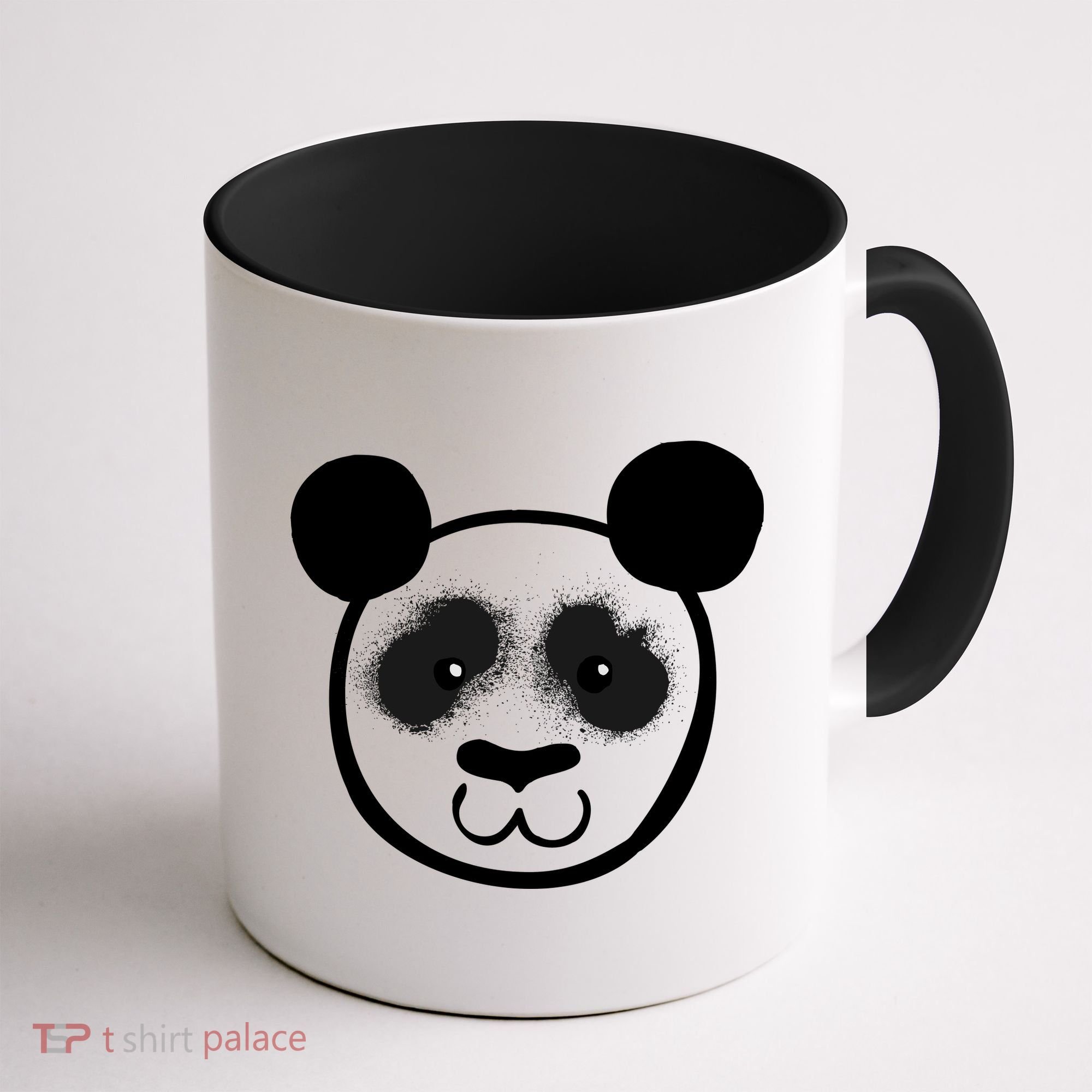 Panda Bear Face Silhouette  Coffee Mug