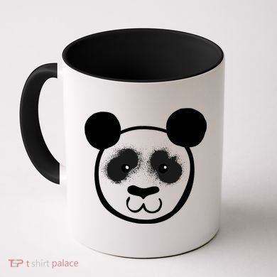 Panda Bear Face Silhouette  Coffee Mug