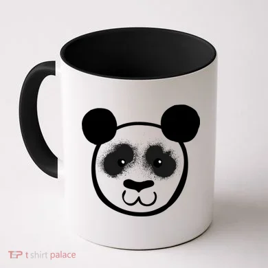 Panda Bear Face Silhouette  Coffee Mug