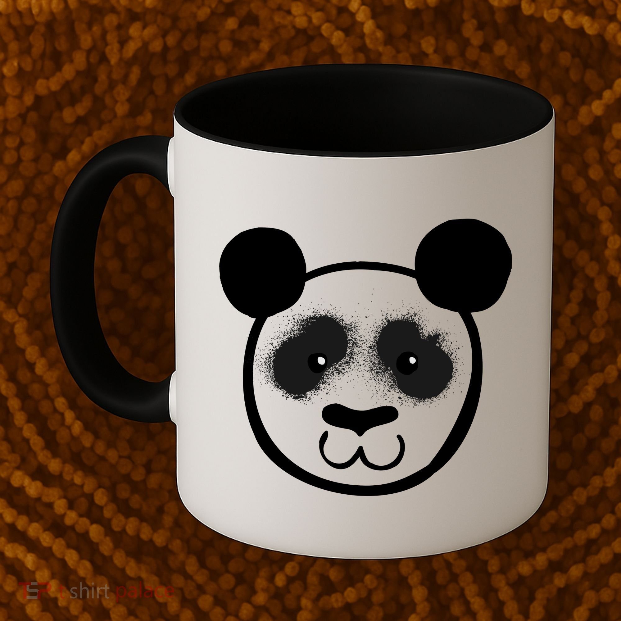 Panda Bear Face Silhouette  Coffee Mug