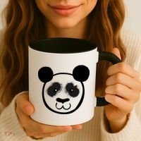 Panda Bear Face Silhouette  Coffee Mug thumb 3