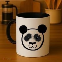 Panda Bear Face Silhouette  Coffee Mug thumb 4
