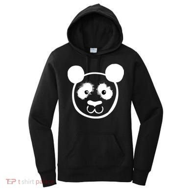 Panda Bear Face Silhouette  Women's Hoodie