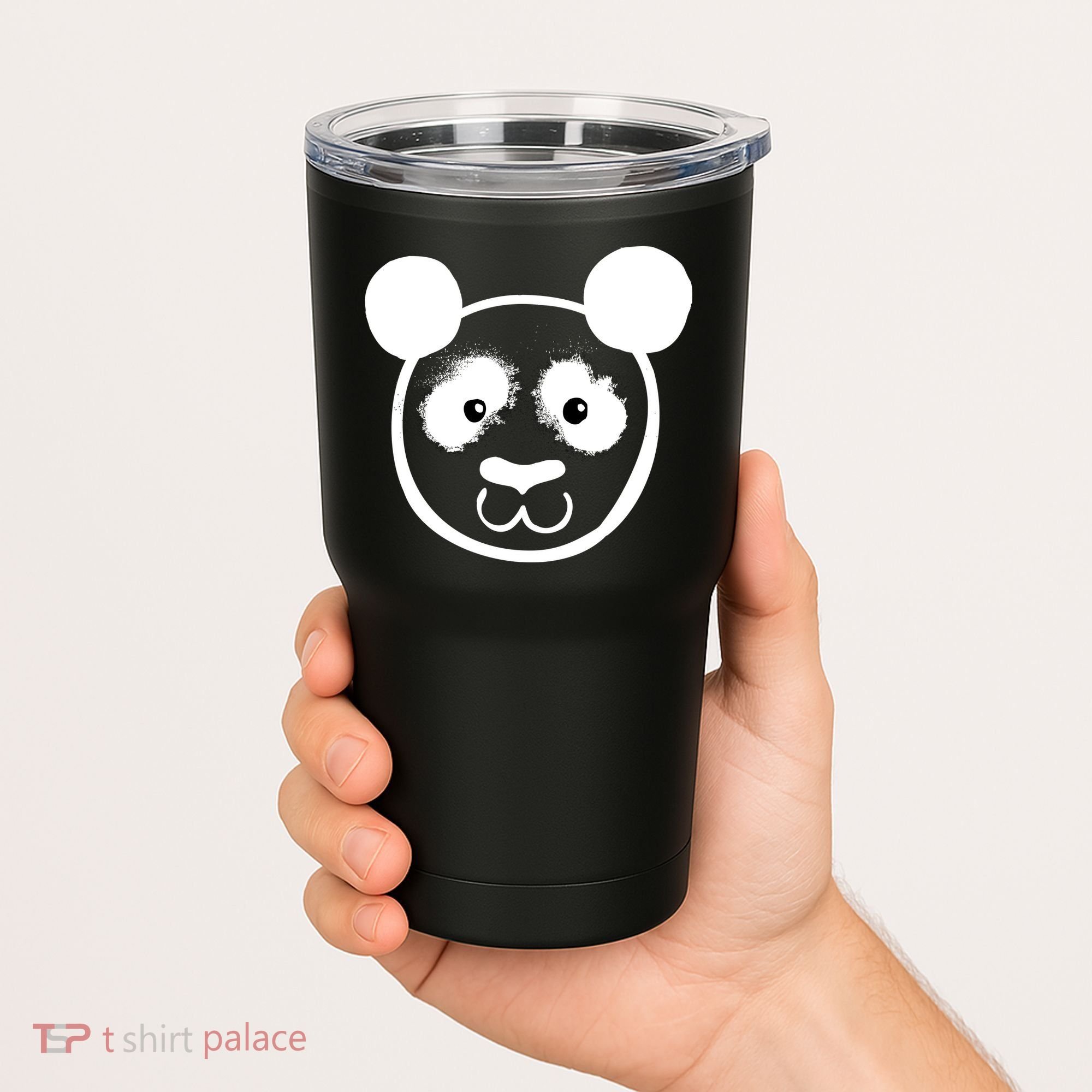 Panda Bear Face Silhouette  Tumbler