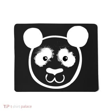 Panda Bear Face Silhouette  Mousepad