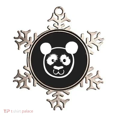 Panda Bear Face Silhouette  Ornament