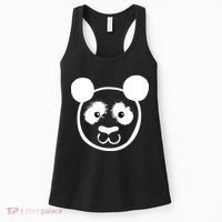 Panda Bear Face Silhouette  Women's Tank Top thumb 0