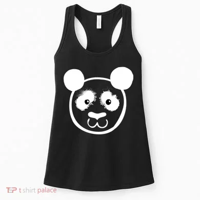 Panda Bear Face Silhouette Women's Tank Top