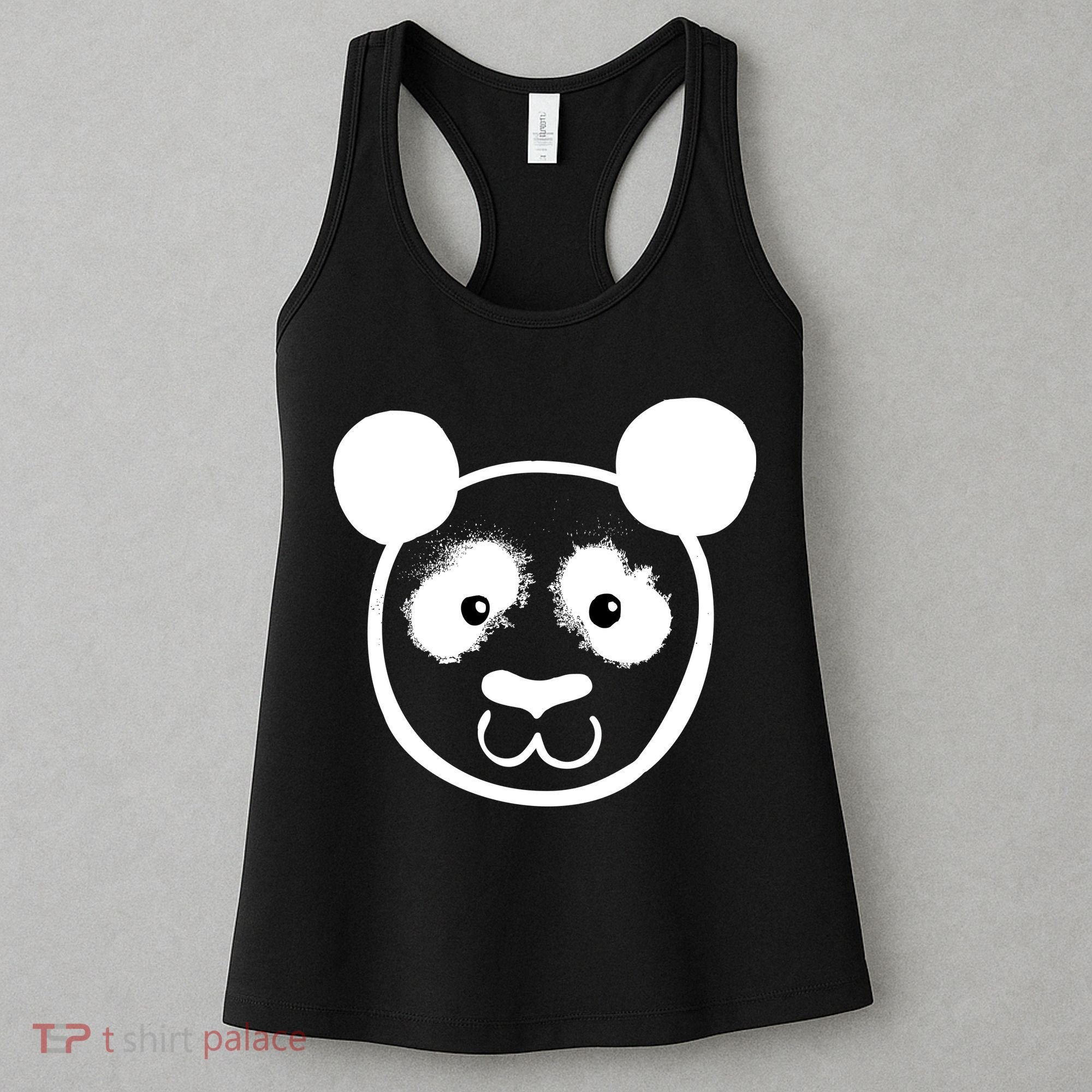 Panda Bear Face Silhouette  Women's Tank Top