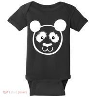 Panda Bear Face Silhouette  Baby Bodysuit thumb 0