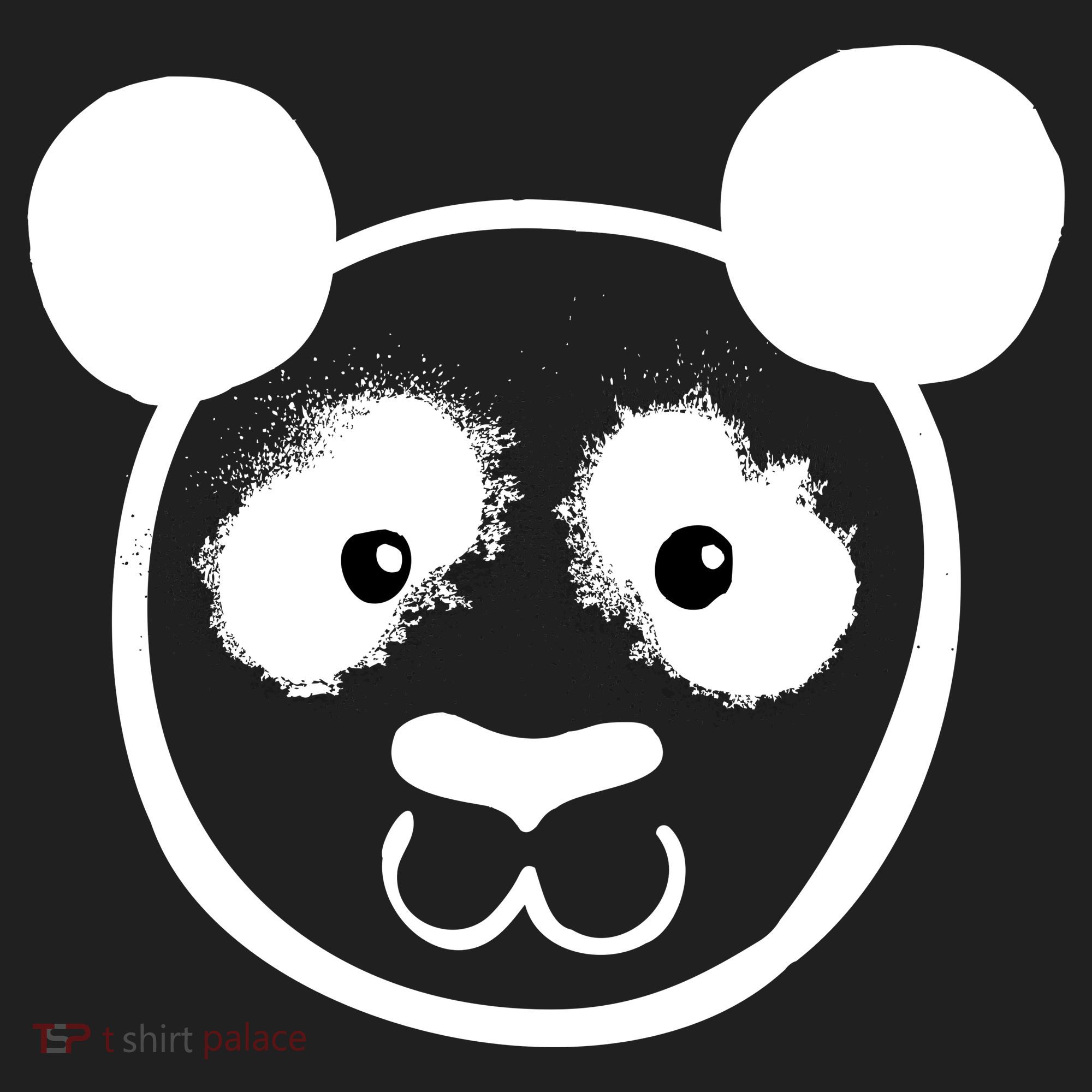 Panda Bear Face Silhouette  Hat