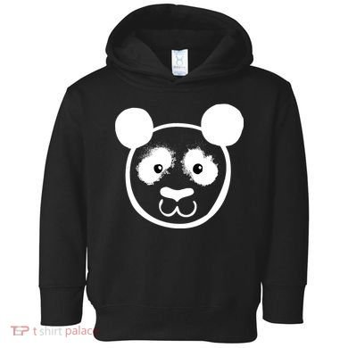 Panda Bear Face Silhouette  Toddler Hoodie