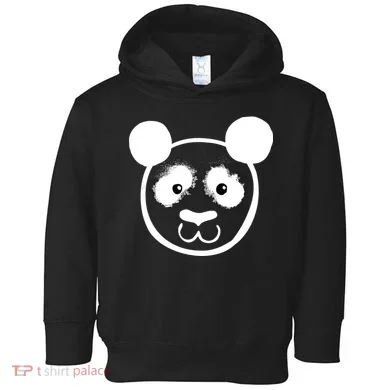 Panda Bear Face Silhouette  Toddler Hoodie