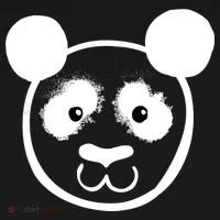 Panda Bear Face Silhouette  Toddler Hoodie thumb 2