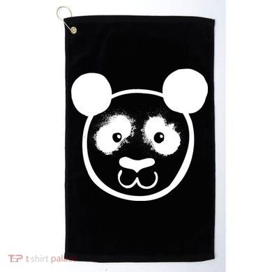 Panda Bear Face Silhouette  Golf Towel