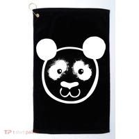 Panda Bear Face Silhouette  Golf Towel thumb 0