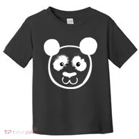 Panda Bear Face Silhouette  Toddler T-Shirt thumb 0