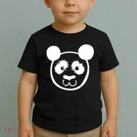 Panda Bear Face Silhouette  Toddler T-Shirt thumb 2