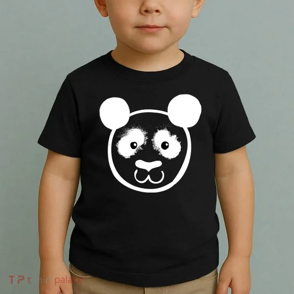 Panda Bear Face Silhouette  Toddler T-Shirt